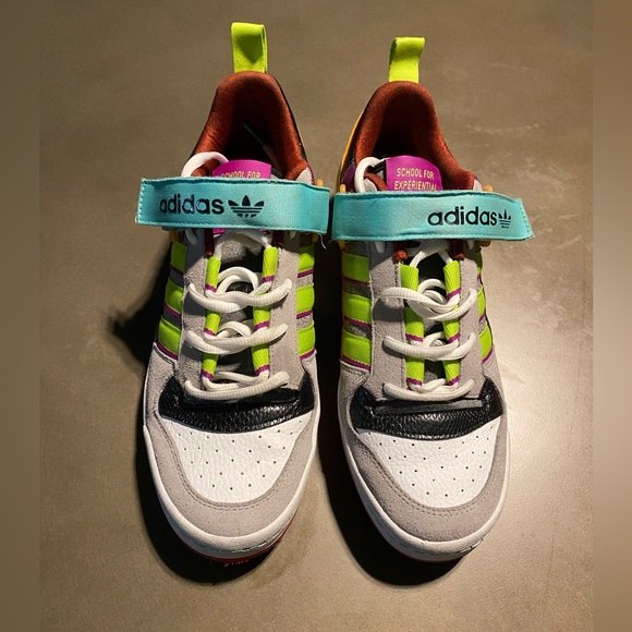 2021 ADIDAS FORUM MID LOW "SONIC FUSHIA/PINK TINT/ACID MINT” SNEAKERS - Picture 2 of 5